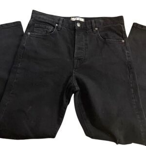 We The Free size 27 distressed black straight leg jeans
